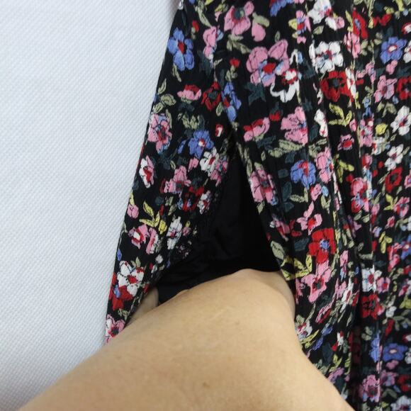 Abercrombie & Fitch Black Floral Overall Jumpsuit Petite Size SP - Picture 4 of 11